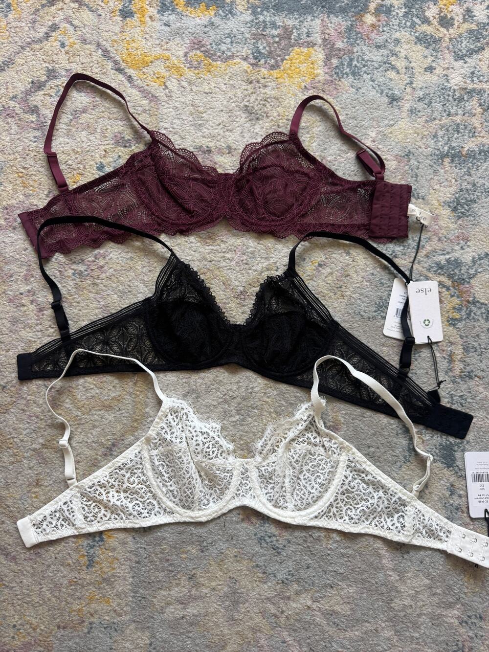 ELSE Lingerie Bra Lot – 3 Bras – Size 32C